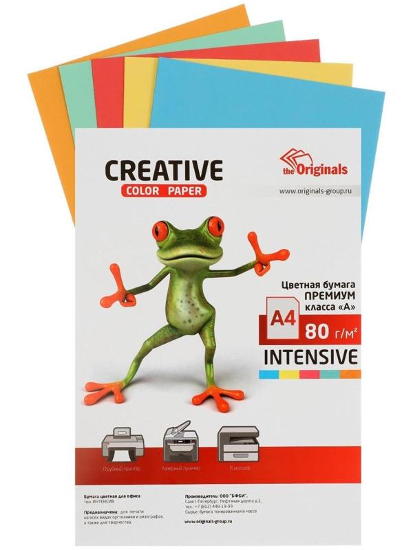 Бумага цветная А4, 100 листов 