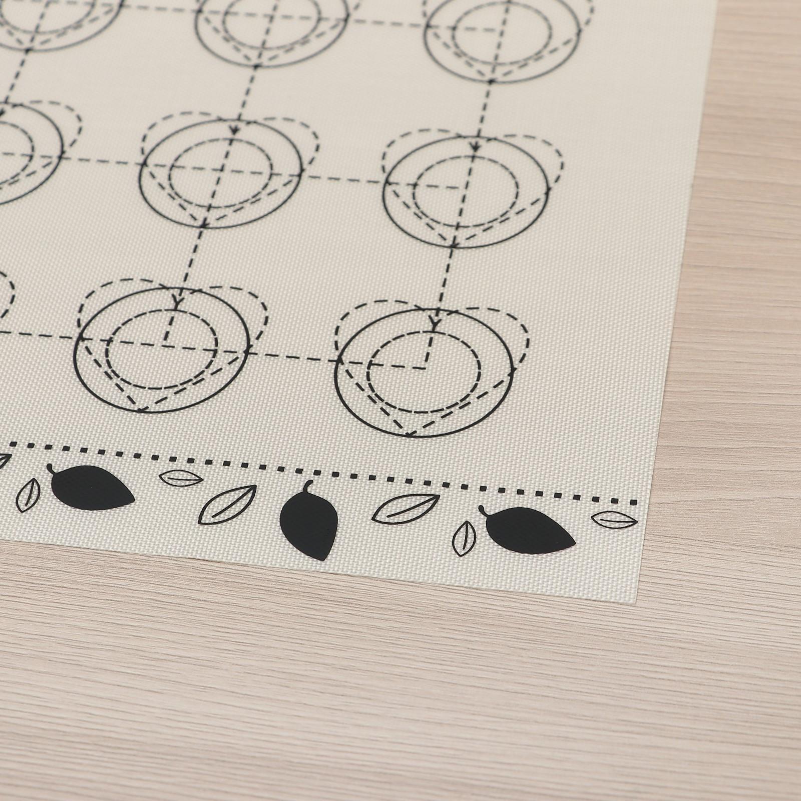 Силиконовый коврик для макаронс армированный Доляна, 40×30 см, цвет МИКС