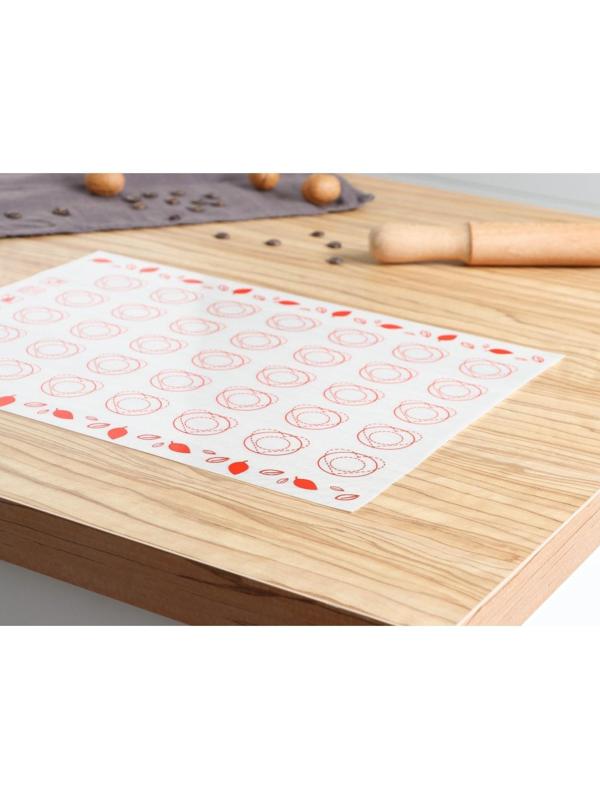 Силиконовый коврик для макаронс армированный Доляна, 40×30 см, цвет МИКС