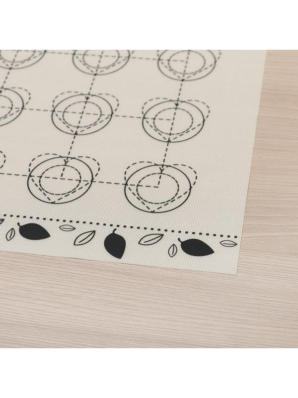 Силиконовый коврик для макаронс армированный Доляна, 40×30 см, цвет МИКС