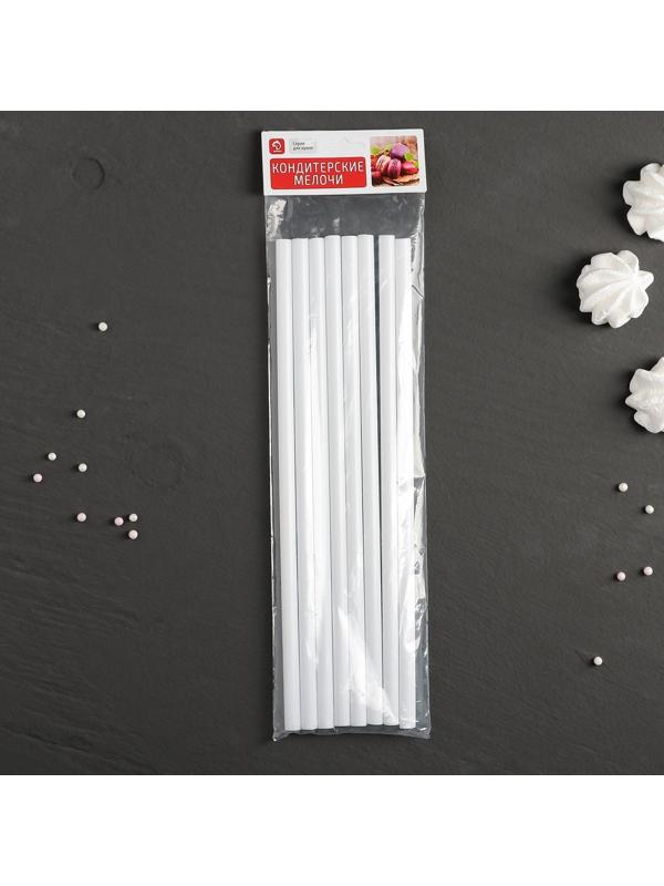 Набор палочек-дюбелей для кондитерских изделий Доляна, 8 шт, d=1 см, длина 30 см