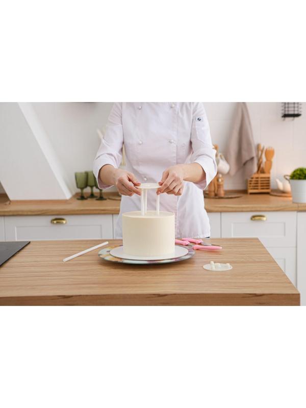 Набор палочек-дюбелей для кондитерских изделий Доляна, 8 шт, d=1 см, длина 30 см