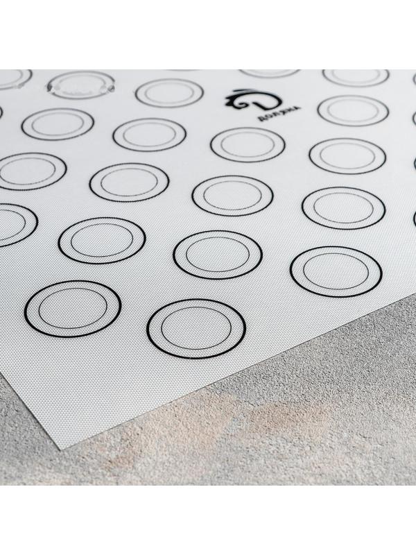 Силиконовый коврик для макаронс армированный Доляна, 40×30 см, цвет МИКС