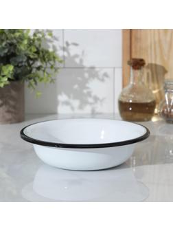 Миска без деколи, 900 мл, индукция, цвет белый