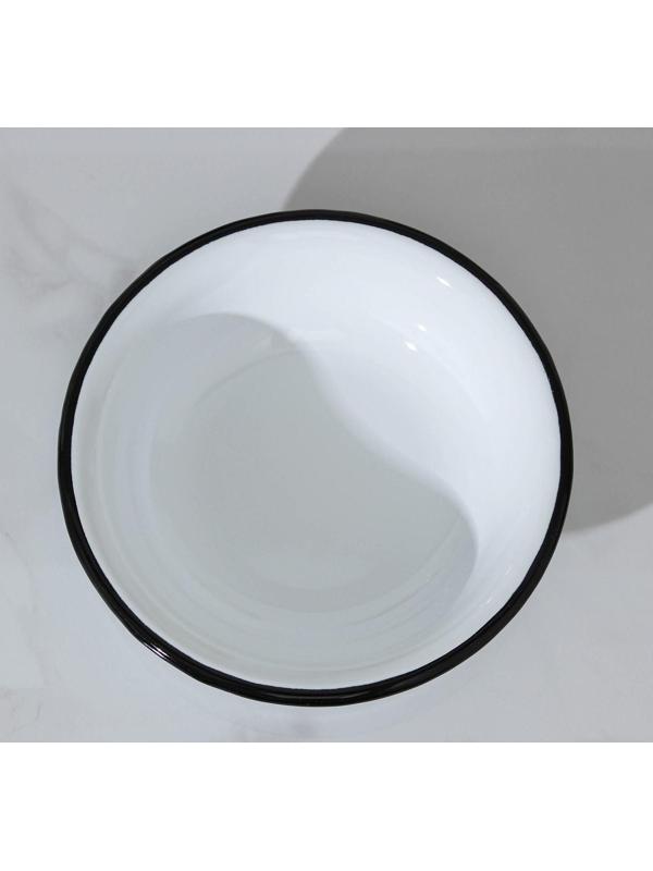 Миска без деколи, 900 мл, индукция, цвет белый