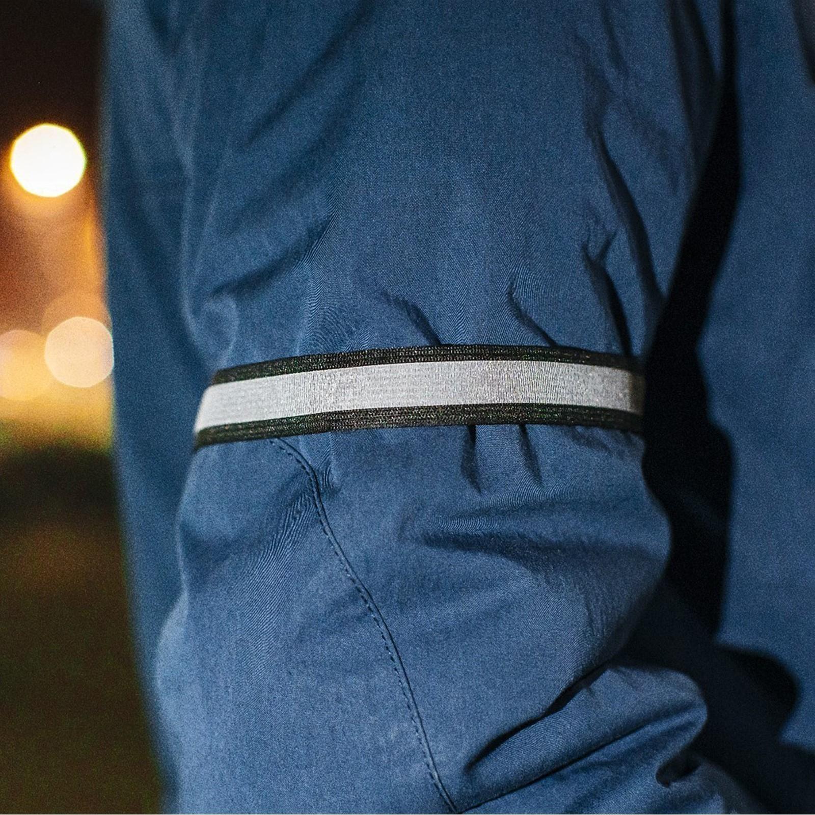 Светоотражающая лента-резинка, 20 мм, 10 ± 1 м, цвет чёрный