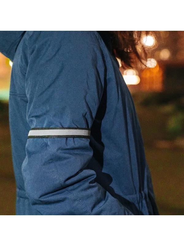 Светоотражающая лента-резинка, 20 мм, 10 ± 1 м, цвет чёрный