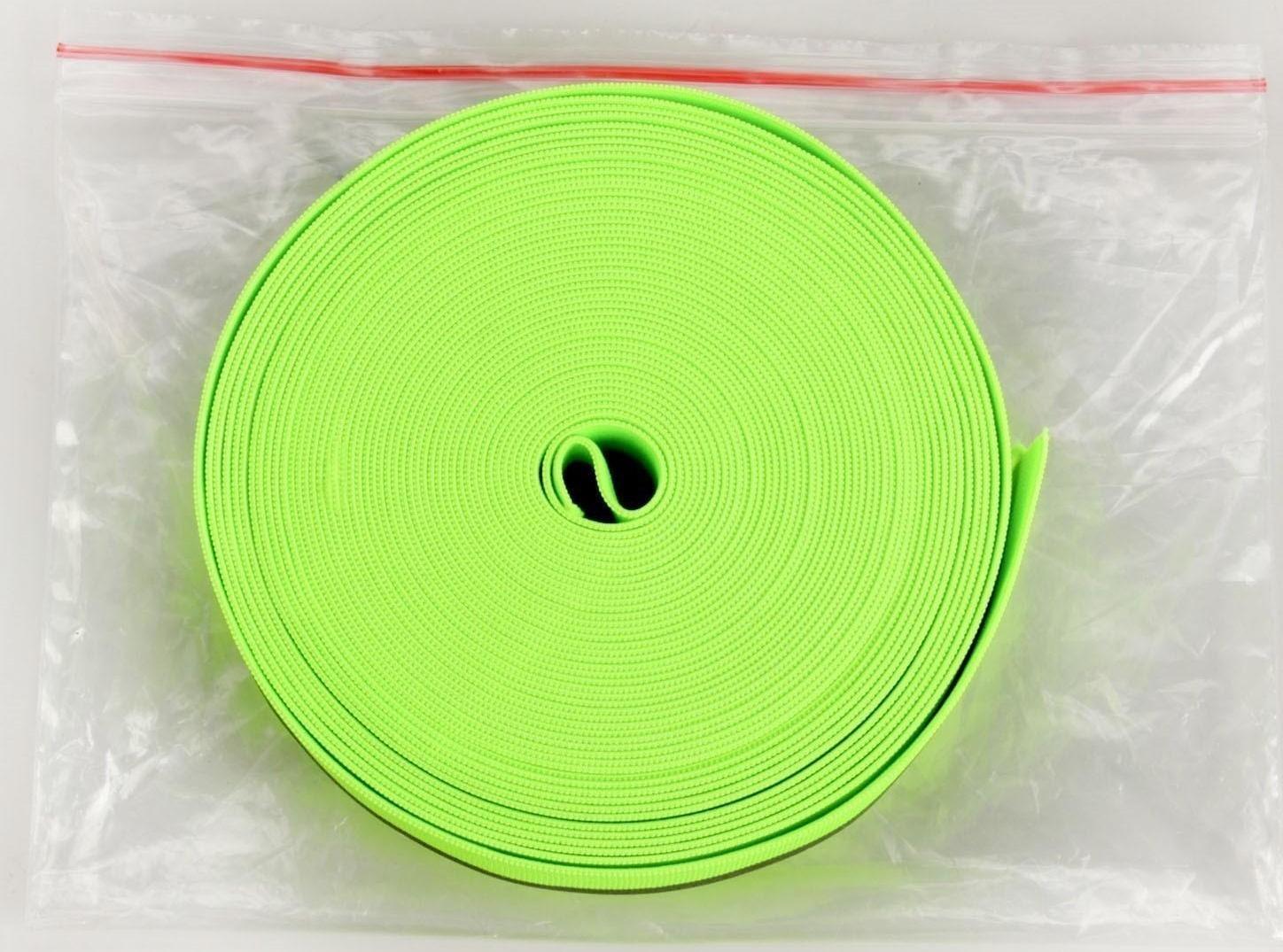 Светоотражающая лента-резинка, 50 мм, 10 ± 1 м, цвет салатовый