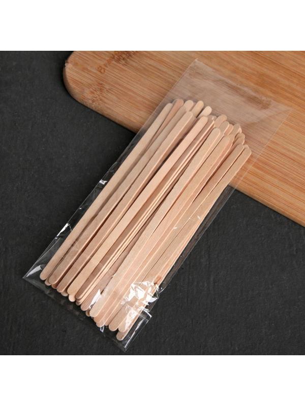 Деревянный размешиватель, 14×0,5 см, 35 шт