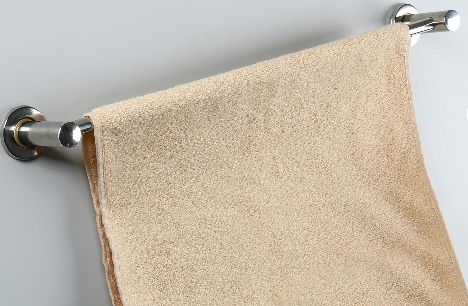 Держатель для полотенец одинарный, 61×5×8.5 см, цвет хром