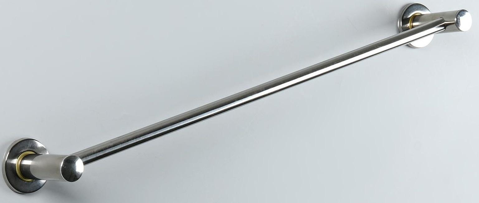 Держатель для полотенец одинарный, 61×5×8.5 см, цвет хром