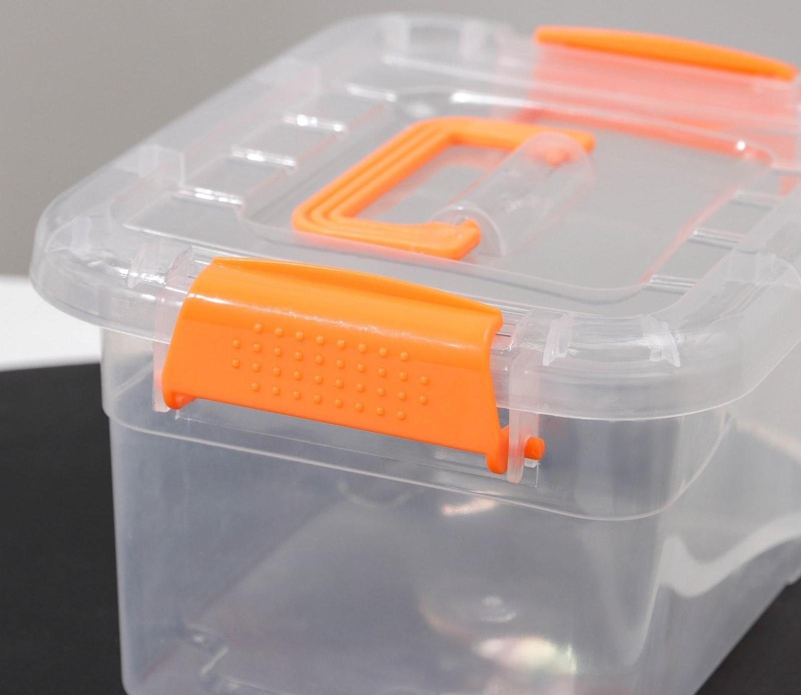 Контейнер пластиковый для хранения, 20×15×11 см, крышка с ручкой на защёлке, матовый