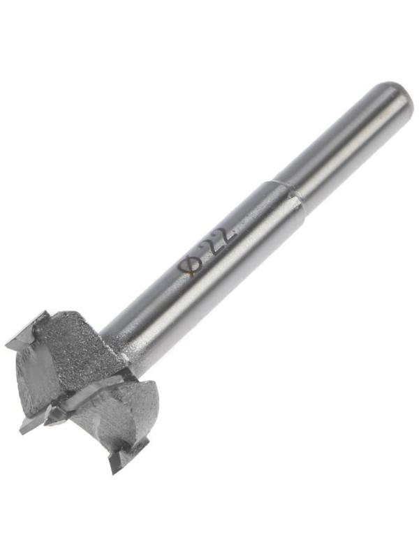 Сверло Форстнера ТУНДРА, твердосплавные пластины, цилиндрический хвостовик, 22 мм