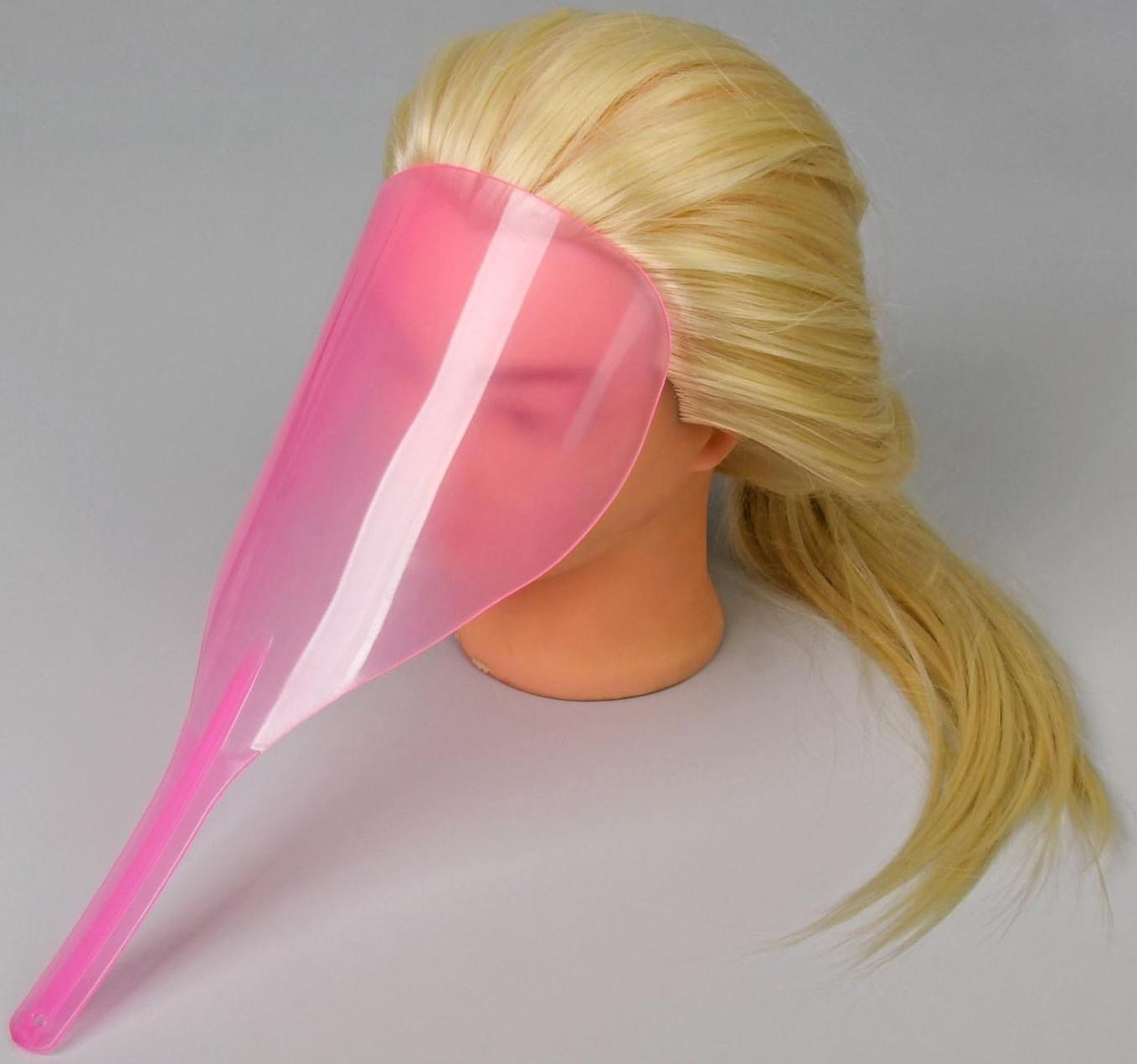 Экран для защиты лица, с ручкой, 31,5 × 13,5 см, цвет МИКС