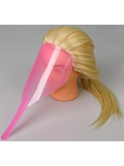 Экран для защиты лица, с ручкой, 31,5 × 13,5 см, цвет МИКС