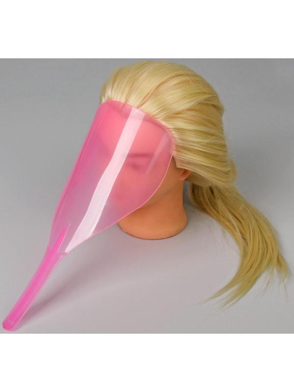 Экран для защиты лица, с ручкой, 31,5 × 13,5 см, цвет МИКС