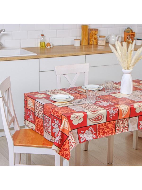 Клеёнка столовая на нетканой основе Доляна, ширина 137 см, толщина 0,08 мм, рулон 20 м