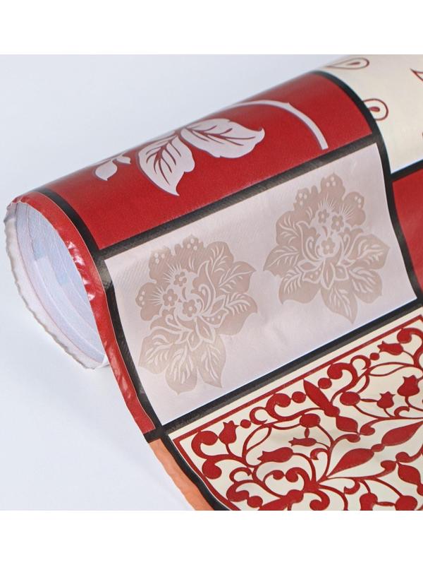 Клеёнка столовая на нетканой основе Доляна, ширина 137 см, толщина 0,08 мм, рулон 20 м