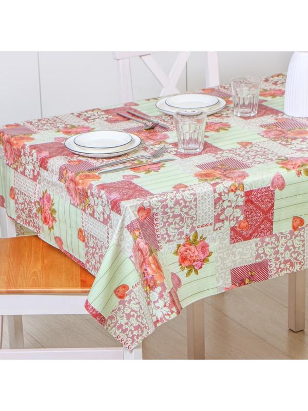 Клеёнка столовая на нетканой основе Доляна, ширина 137 см, толщина 0,08 мм, рулон 20 м