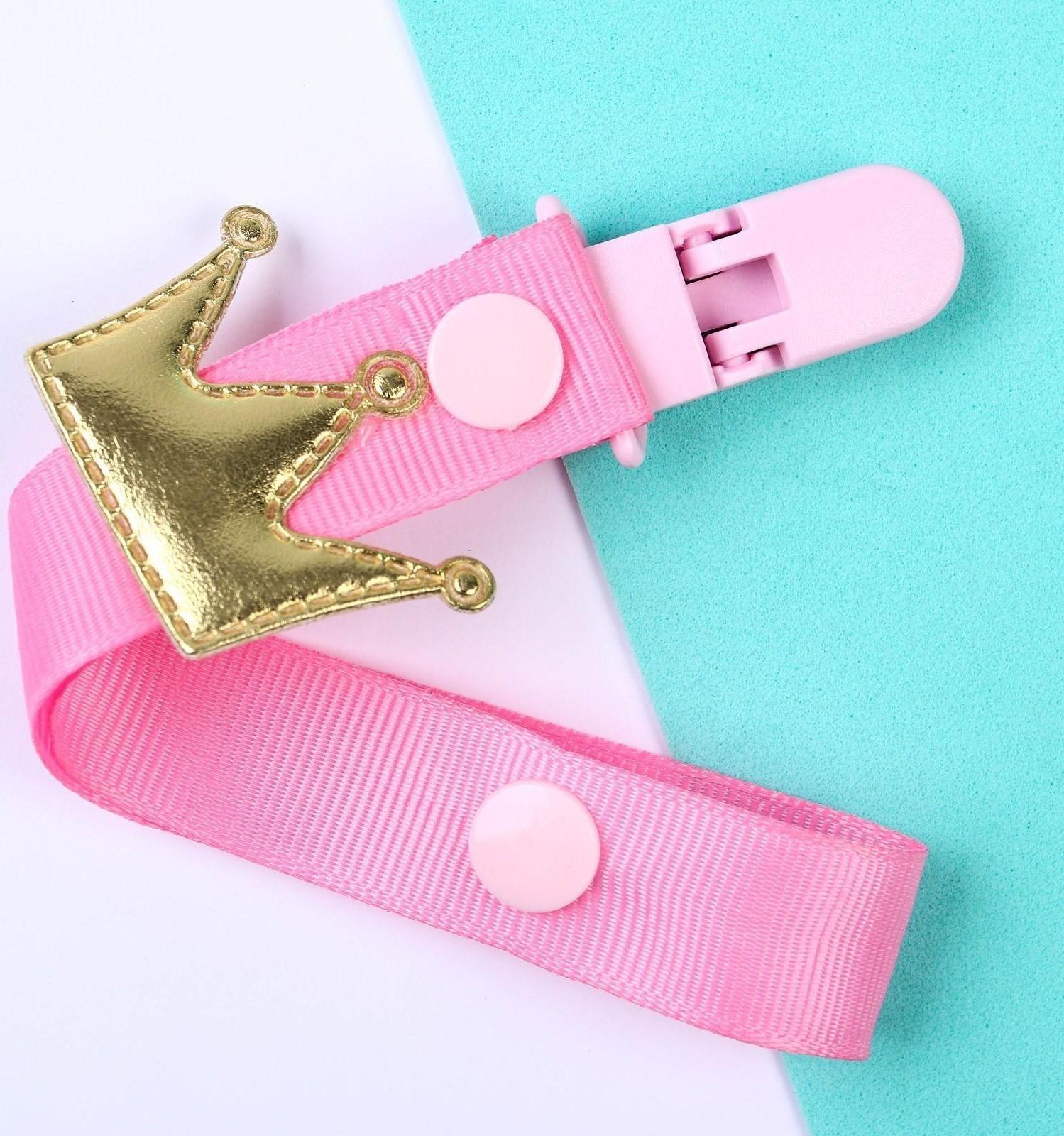 Держатель для пустышки, ниблера «Принцесса» на ленте