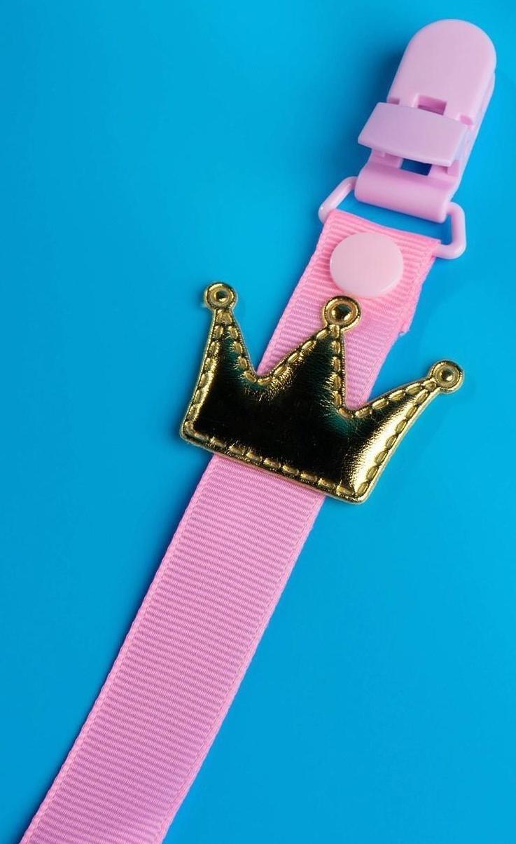 Держатель для пустышки, ниблера «Принцесса» на ленте