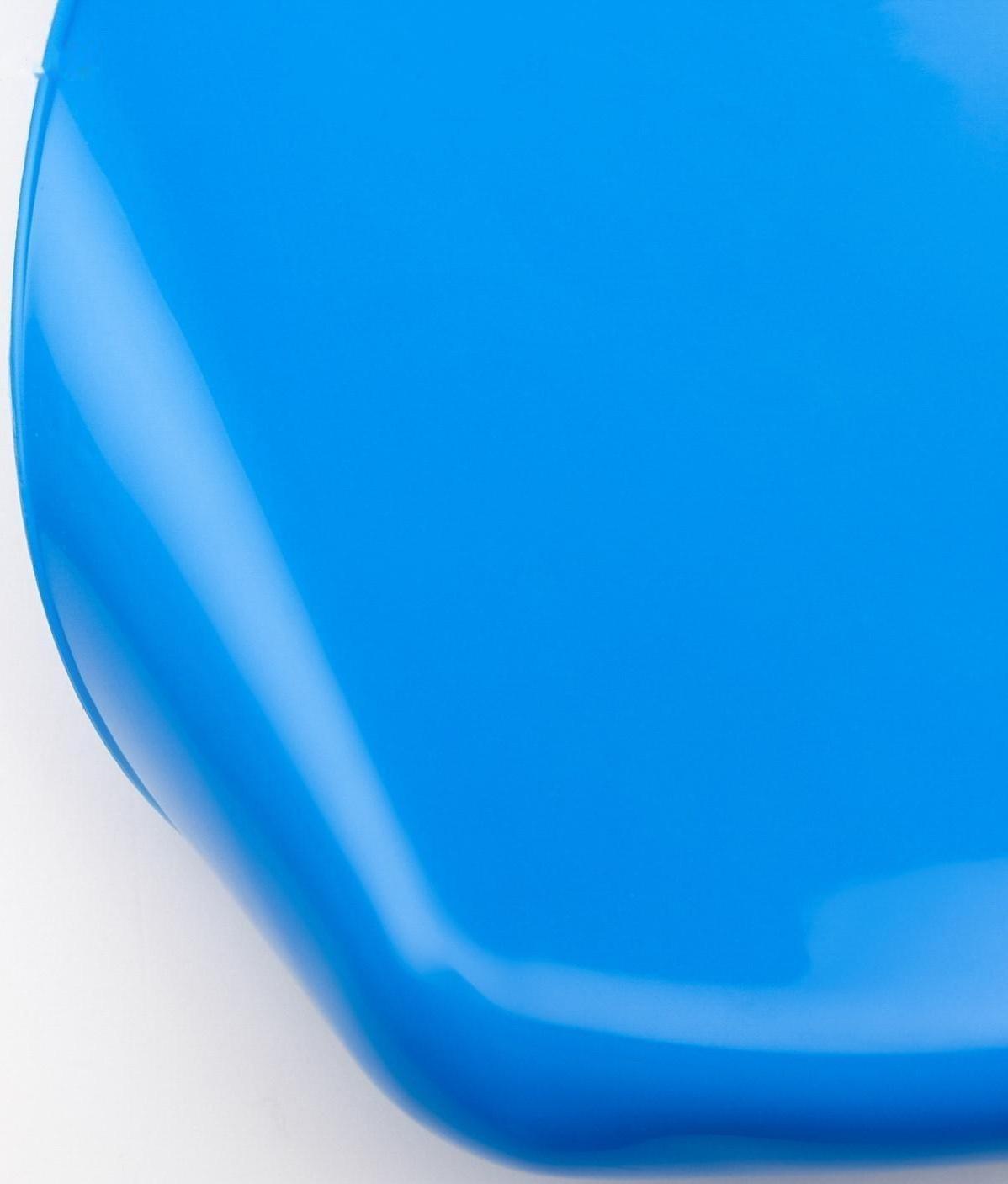 Нагрудник для кормления пластиковый с карманом, цвет сининй