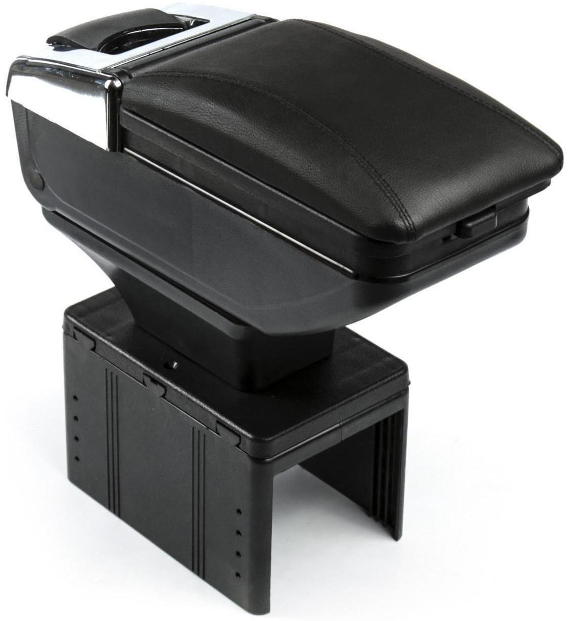 Подлокотник универсальный с пепельницей и подставкой подстаканником, черный,