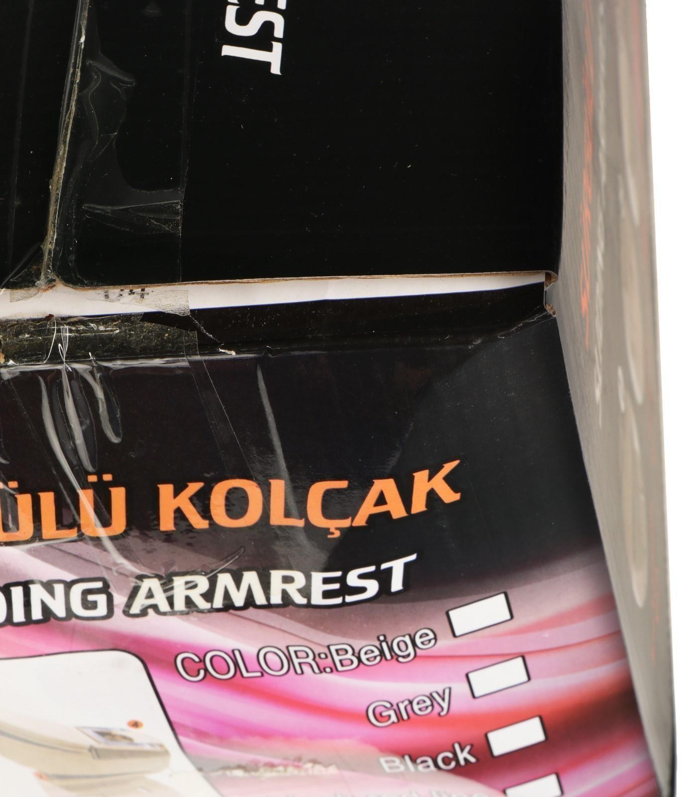 Подлокотник универсальный с пепельницей и подставкой подстаканником, черный,