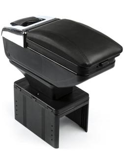 Подлокотник универсальный с пепельницей и подставкой подстаканником, черный,