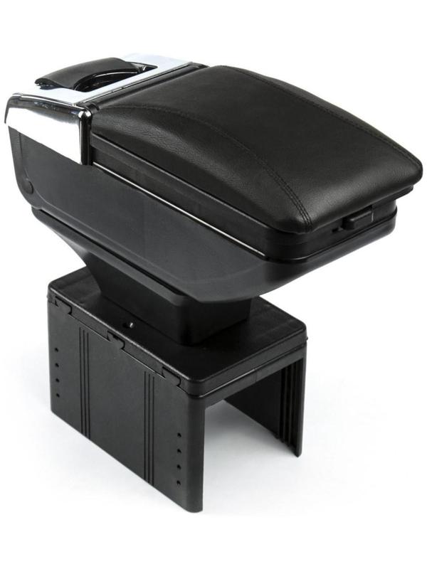 Подлокотник универсальный с пепельницей и подставкой подстаканником, черный,