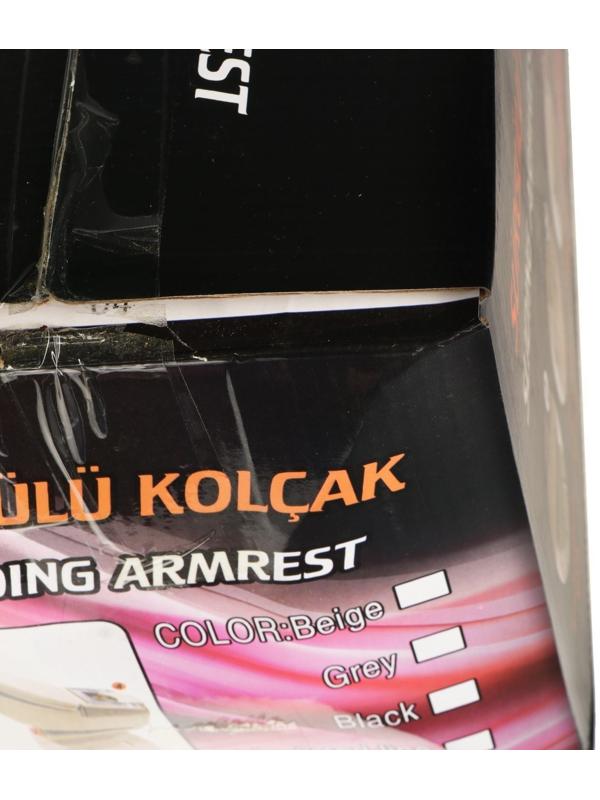 Подлокотник универсальный с пепельницей и подставкой подстаканником, черный,