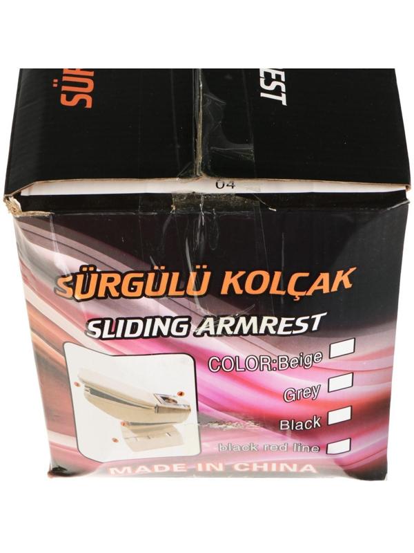 Подлокотник универсальный с пепельницей и подставкой подстаканником, черный,