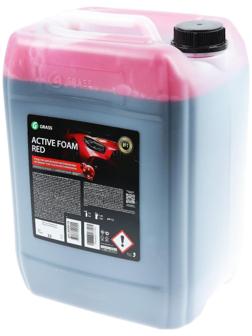 Шампунь для бесконтактной мойки Grass Active Foam Red, 22 кг, удаляет пыль, масло, насеком (1:30-1:50)