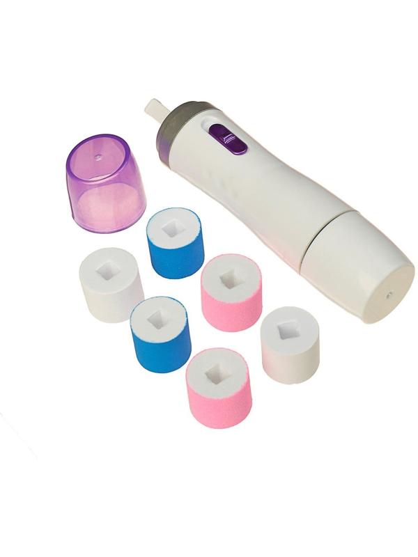 Аппарат для полировки ногтей Luazon LMM-007, 6 насадок, 2xАА (не в комплекте), белый