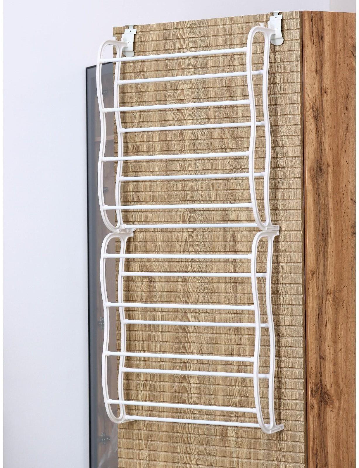 Обувница надверная, 8 ярусов (на 24 пары обуви), 50×20×124 см, цвет белый