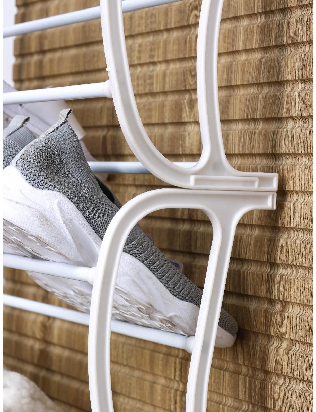 Обувница надверная, 8 ярусов (на 24 пары обуви), 50×20×124 см, цвет белый