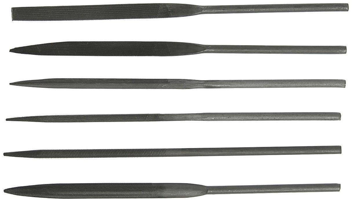 Набор надфилей ЛОМ, металлические рукоятки, 70 х 160 х 4 мм, 6 шт.