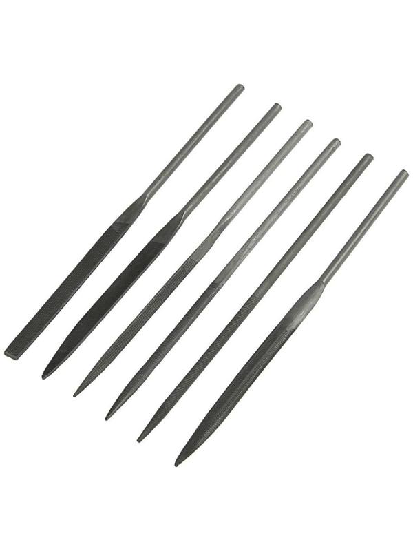 Набор надфилей ЛОМ, металлические рукоятки, 70 х 160 х 4 мм, 6 шт.