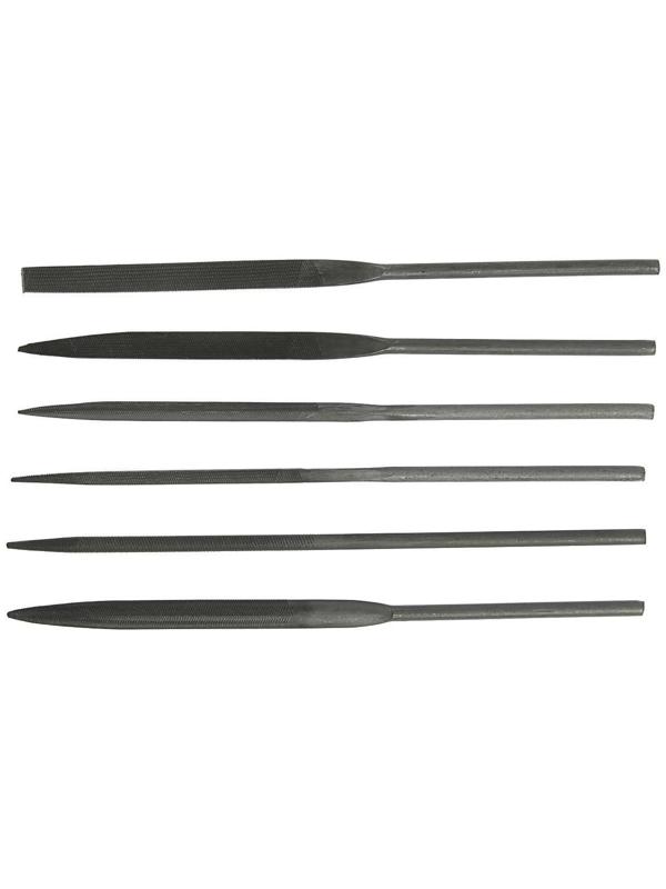 Набор надфилей ЛОМ, металлические рукоятки, 70 х 160 х 4 мм, 6 шт.