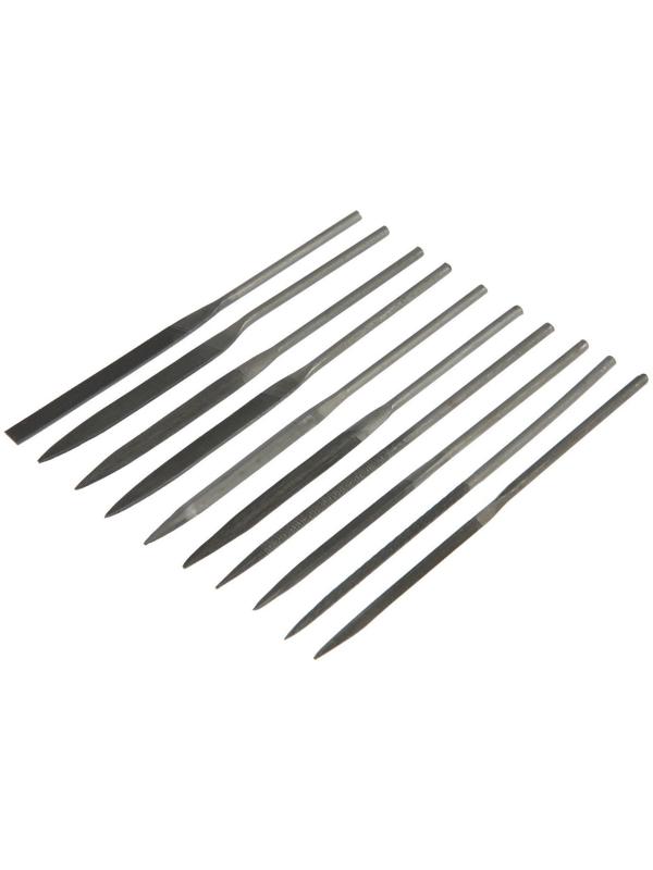 Набор надфилей ЛОМ, металлические рукоятки, 70 х 160 х 4 мм, 10 шт.