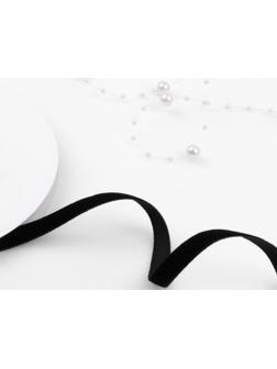 Лента бархатная, 10 мм, 18 ± 1 м, цвет чёрный №03