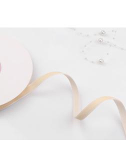 Лента бархатная, 10 мм, 18 ± 1 м, цвет молочный №04