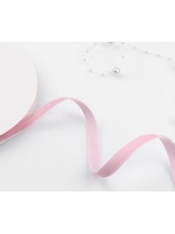 Лента бархатная, 10 мм, 18 ± 1 м, цвет розовый №08