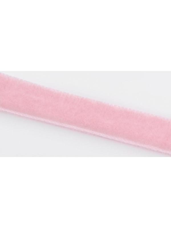 Лента бархатная, 10 мм, 18 ± 1 м, цвет розовый №08