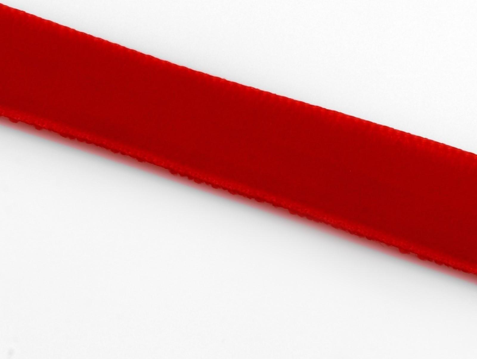 Лента бархатная, 10 мм, 18 ± 1 м, цвет красный №40