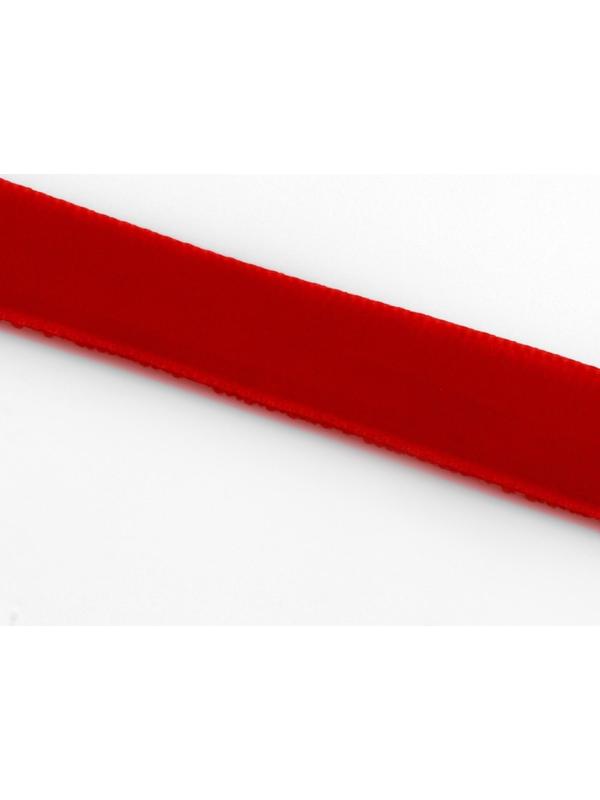 Лента бархатная, 10 мм, 18 ± 1 м, цвет красный №40