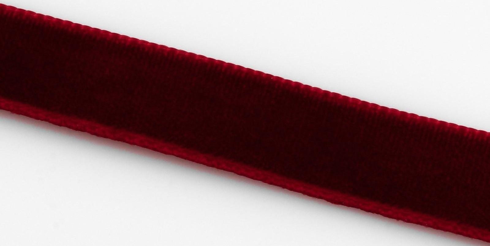 Лента бархатная, 10 мм, 18 ± 1 м, цвет бордовый №43