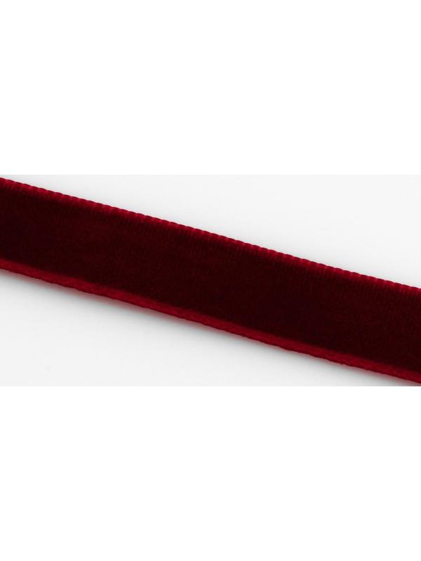 Лента бархатная, 10 мм, 18 ± 1 м, цвет бордовый №43