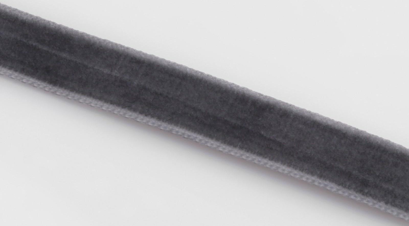 Лента бархатная, 10 мм, 18 ± 1 м, цвет серый №63