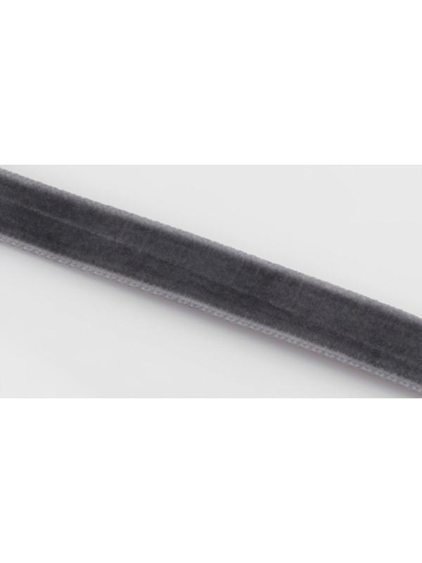 Лента бархатная, 10 мм, 18 ± 1 м, цвет серый №63